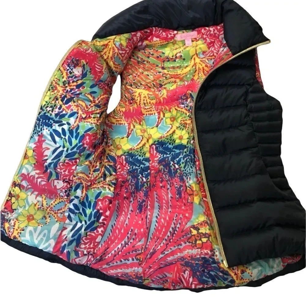 Lilly Pulitzer Women’s Allie Puffer Black Vest